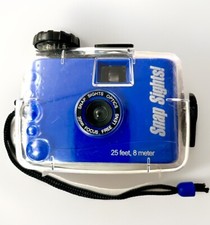Snap Sights Underwater Water Proof 35mm Camera Blue W/ Protective Case