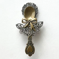 VTG Vintage Filigree Spoon Brooch Pin Victorian Style - maybe Kat's Creations
