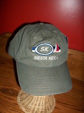 Cap - Siesta Key, FL - Souvenir Hat - GREEN - Adjustable - Unisex-NWT-Ships FREE