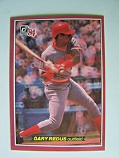 GARY REDUS 1984 Donruss Action All-star Baseball Jumbo Card CINCINNATI REDS #16