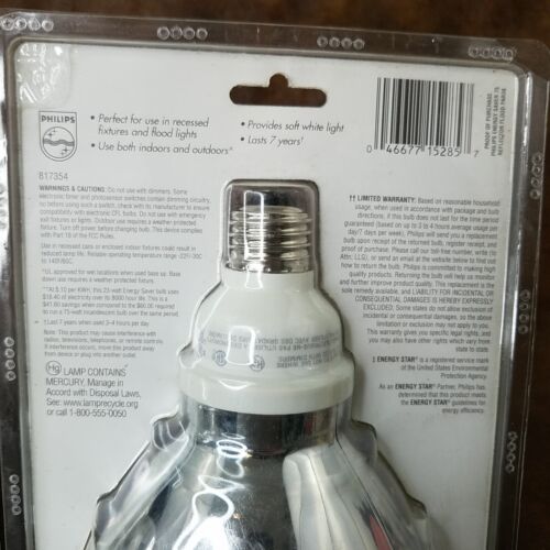 Pair of Philips 23W (=75W) PAR38 CFL Recessed Flood Light Bulb 1250 Lumens 15285 - Picture 7 of 7