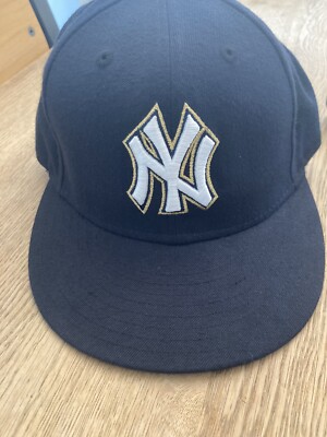 SAMPLE New Era New York Yankees Inaugural Season 2009 Gold Fitted Hat Size 7 1/4