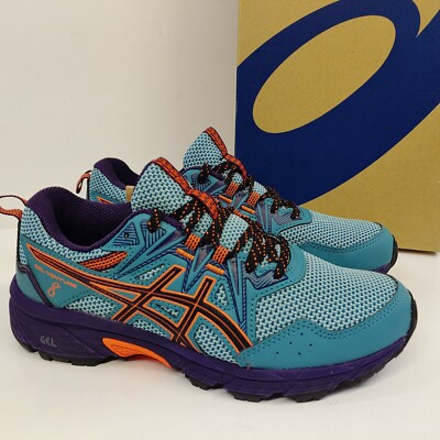 Asics Gel Venture 8 Low Shoes Womens Size 6 Misty Pine/Nova Orange