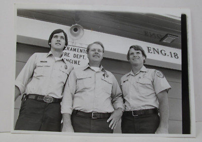Sacramento Fire Department CA ENGINE 18 Firefighters Photograph Named Vintage