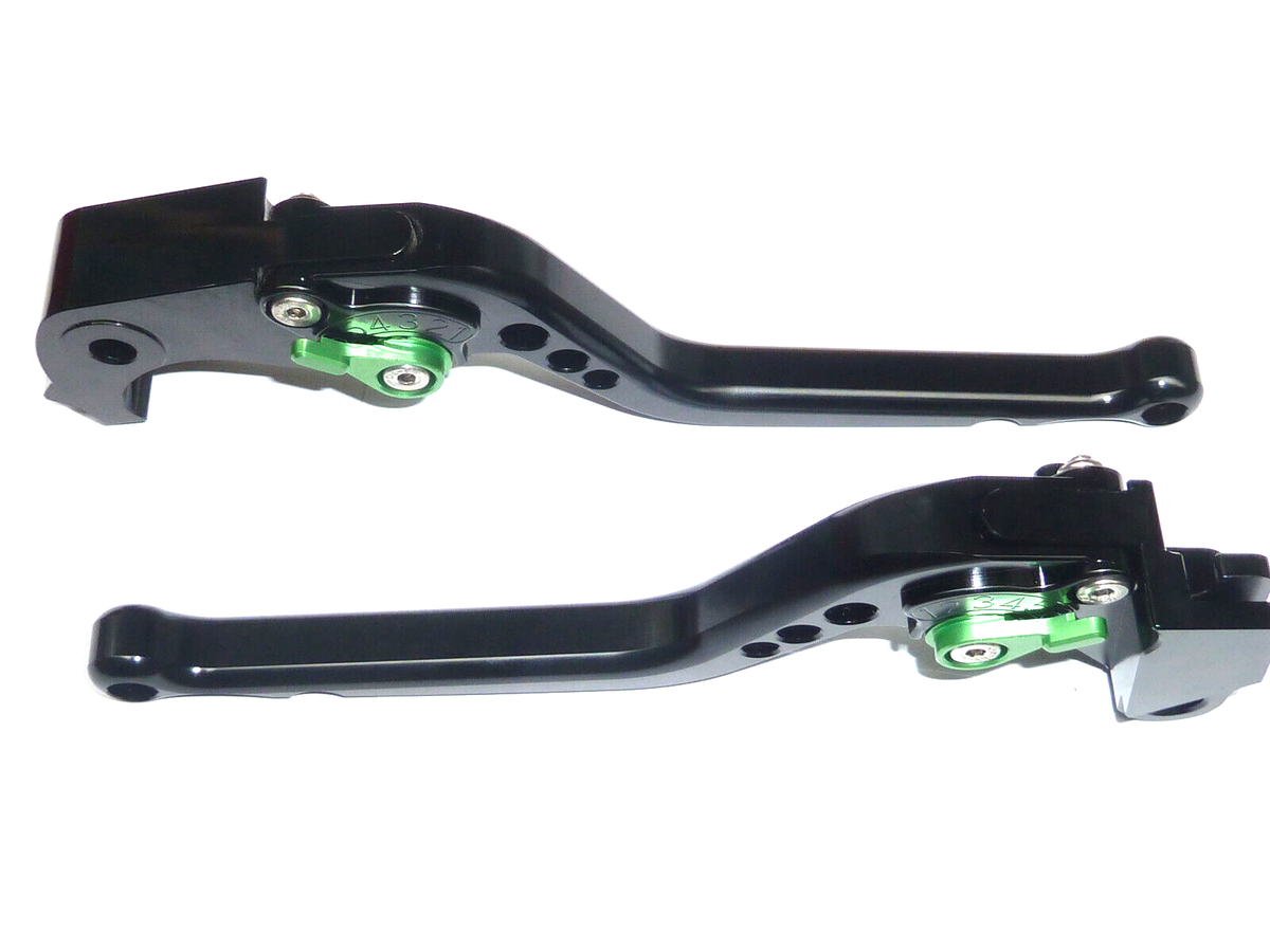 KAWASAKI ZX6R - 636 2019-2024 LONG BLACK BRAKE + CLUTCH LEVERS SET