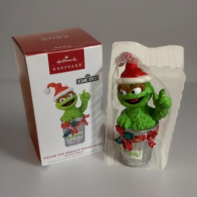 2022 Hallmark Keepsake Ornament Oscar The Grouch Peekbuster Sesame Street