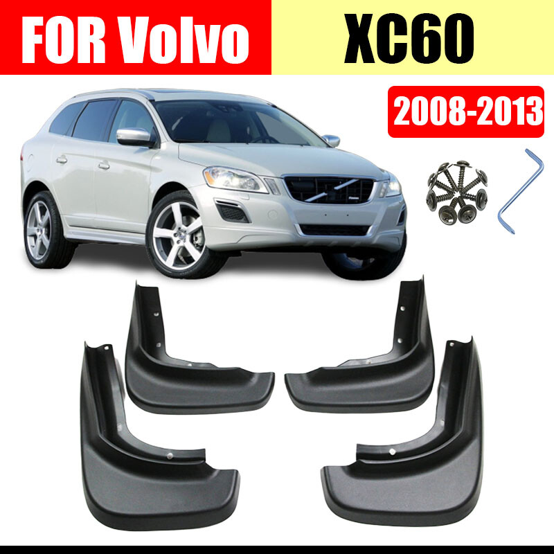 Volvo XC60 2008-2013 Mud Flaps Splash Guards Set of 4 Fender Protectors-image