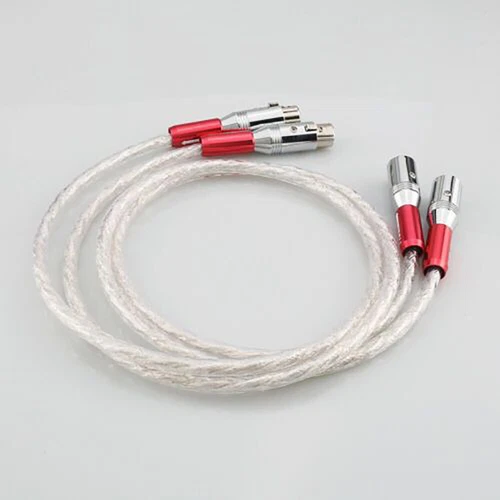 Hifi Audio Cable 6N Silver Plated XLR Interconnecting XLR Male to Female Wire - Picture 5 of 6