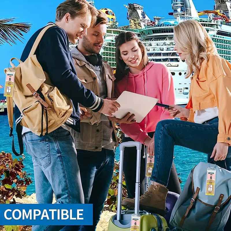 Cruise Ship Travel LUGGAGE TAG HOLDERSSuits Royal CaribbeanCunard & Celebrity eBay