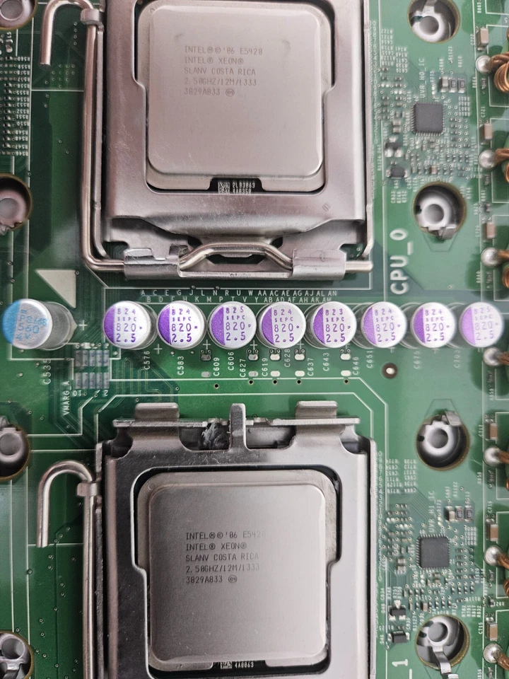 DELL T5400 Workstation Motherboard 0RW203 w/ x2 Intel Xeon 2.5GHz - 20GB Memory - Image 3 of 4