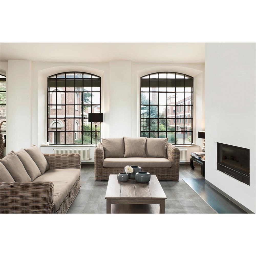 Salotto Rattan Naturale Esterno Giardino Fortaleza Divano Poltrona