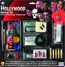 Rubie  s Hollywood Halloween Makeup Set Vampire Witch Zombie Clown Ghost Blood