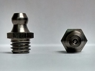 M8 x 1mm Straight Stainless Metric Grease Zerk Nipple Fitting 1 pc