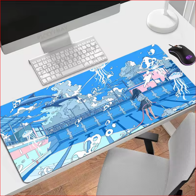 Mouse Pad Japanese Anime Large Gamer Mousepad Keyboard Mat Desk Mat v3-image