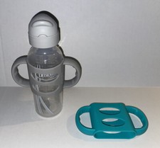 DR. BROWN  S DR BROWNS GRAY TRANSITION SIPPY BOTTLE EXTRA GREEN HANDLE BP