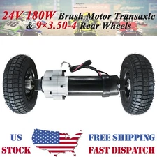 24V 180W Brush Motor Transaxle & Wheels For Mobility Scooter Go Kart Wheelchair