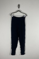 Cheap Chic Moschino Trouser Pants Size 10 Navy Blue High Rise Ankle Side Zip
