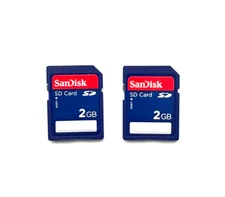 🔥🔥 2 Pack x Genuine SanDisk 2GB SD CARD CLASS 2 SDHC Flash Memory Card 🔥🔥