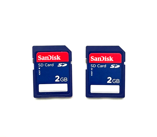 🔥 2 Pack x Genuine SanDisk 2GB SD CARD CLASS 2 SDHC Flash Memory Card DSC-TX10