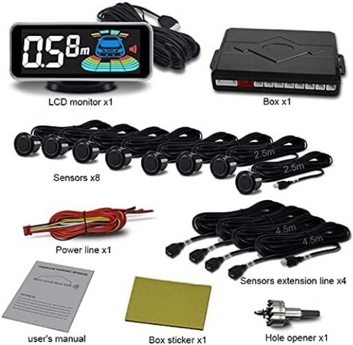 Car Reverse Parking Detection System with 8 Sensors & Customizable Alarm Modes - Picture 8 of 10