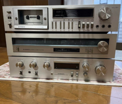 Vintage Pioneer amplifier & cassette deck set of 3, SA-7700, TX