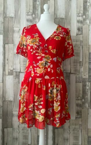 ELLERY RED FLARED SLEEVE MINI DRESS SZ UK 6 FR 34 XS | eBay UK