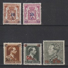 Belgium - 1941 - COB 568/72** - Scott 312/6 - MNH -