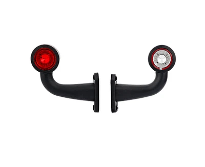 2x Piloto de señalización LED luz de gálibo remolque 12V 24V camión blanco rojo - Imagen 1 de 4