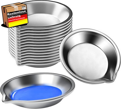 Edelstahlschale 16er Set Farbpalette für DIY Kunst und Kosmetik, 5cm
