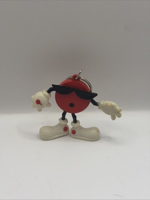 7Up Spot Vinyl Bendy Figure Keychain 1991 Cool Soda Mascot Retro Advertising