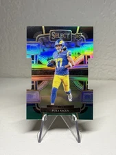 2023 Panini Select - Concourse Puka Nacua #56 Black & Green Prizm Die-Cut (RC)