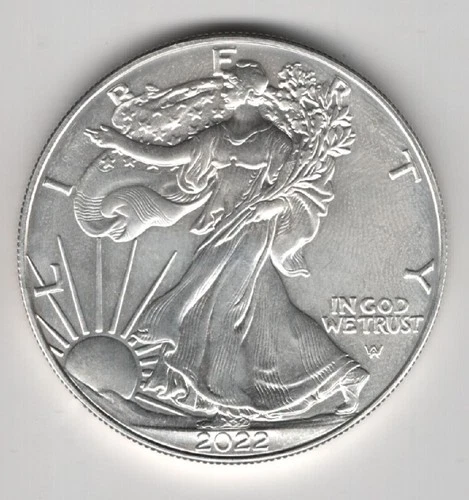 2022  W WALKING LIBERTY AMERICAN EAGLE .999 FINE SILVER DOLLAR COIN 1oz. $1 USA
