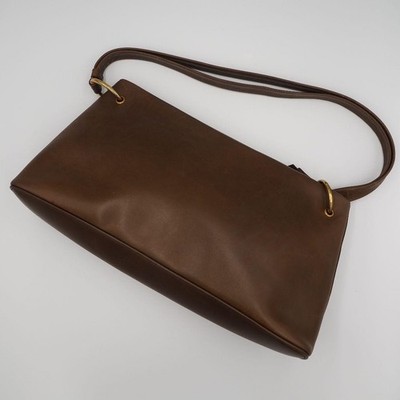 GUCCI Brown One Shoulder Bag GG Pattern Leather Gold Hardware Pre-owned from JP