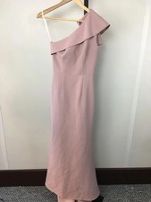 Formal Dress Uk 6 Jarlo One Shoulder Dusky ink Fishtail Fitted Mermaid Long maxi