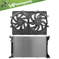 Engine Radiator and Radiator Condenser Cooling Fan Kit For 2009 10-2016 Audi A4