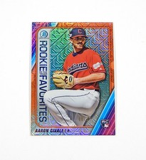 2020 Bowman Chrome Rookie of the Year Orange Refractor Aaron Civale #ROYF-AC /25