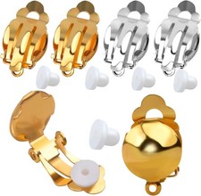 20 Pieces Clip on Earring Converter Non-Pierced Earrings Components with Loop an