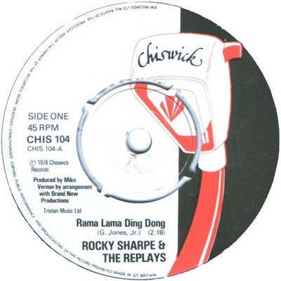 Rocky Sharpe  The R - Rama Lama Ding Dong - Used Vinyl Record 7 - N5826z