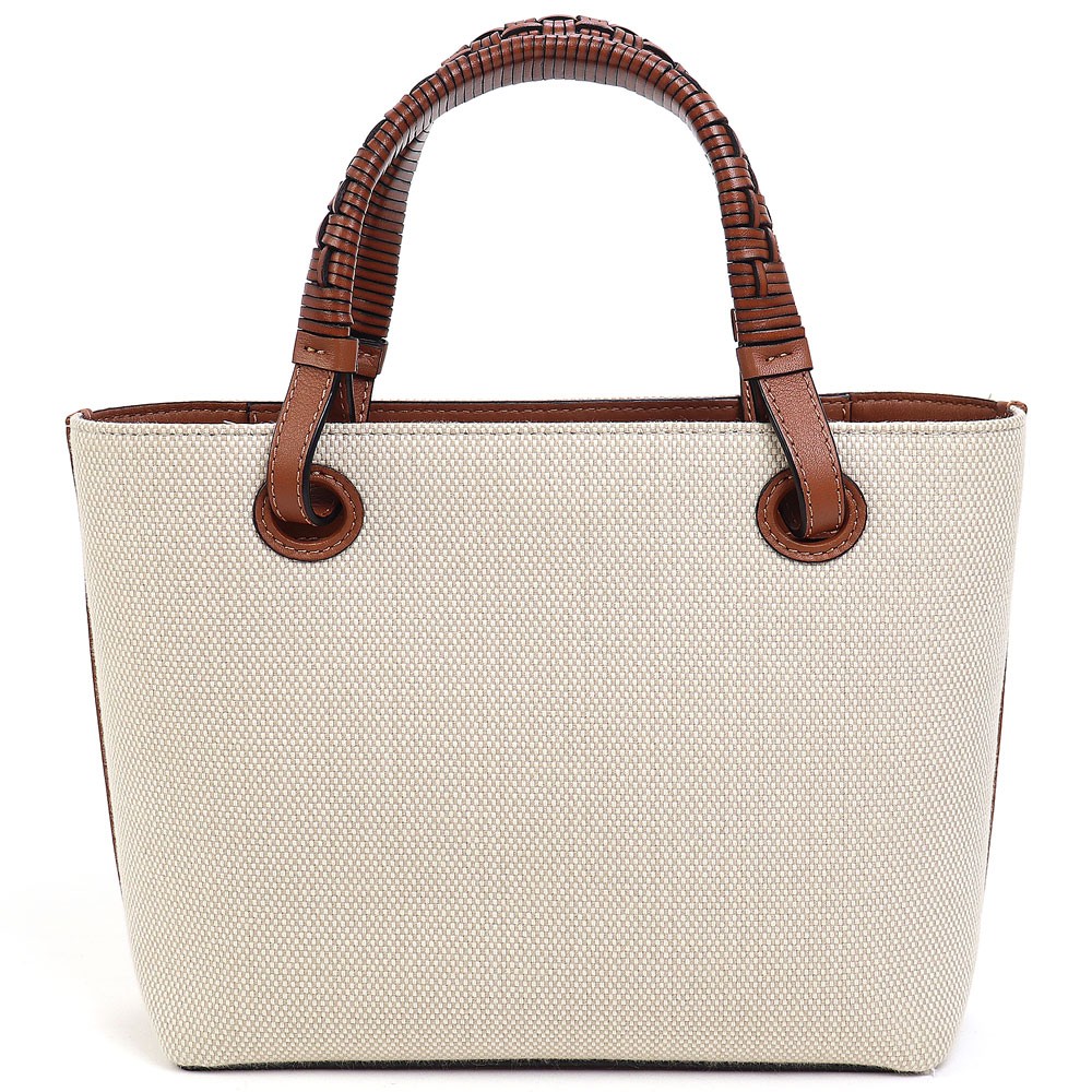 Loewe Anagram Tote Mini Canvas Jacquard Calfskin 2Way