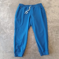Figs Zamora Scrub Pants Womens Size XXL Petite Blue Jogger Style W22SW2012P