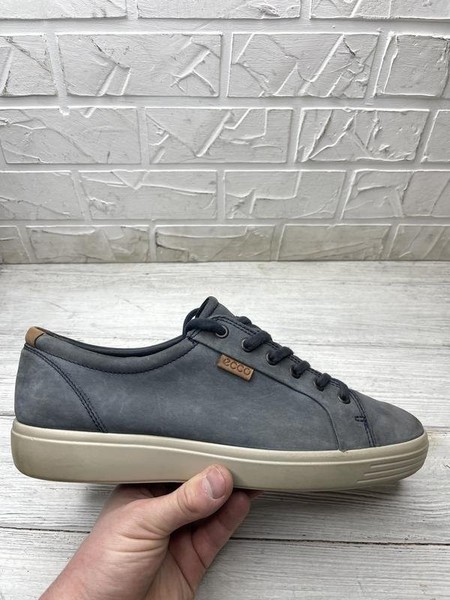 Men Ecco Heels Navy Leather 43.5