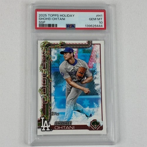2025 TOPPS HOLIDAY #H1 SHOHEI OHTANI SSP PSA 10 GEM MINT