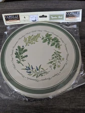 CORELLE RARE THYMELESS HERBS BURNER COVER SET OF 4 PIECES METAL FREE USA SHIP
