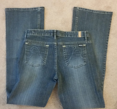 Women's Squeeze Boot Cut Jeans Juniors Size 9 Lower Mid Rise