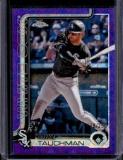 2025 Topps Chrome LogoFractor Mike Tauchman Purple Refractor #/250 White Sox