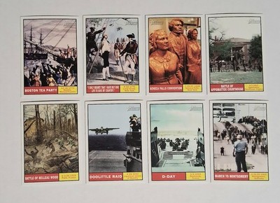 2009 Topps American Heritage Heroes lot 8 Famous Events D-Day Boston Tea Party