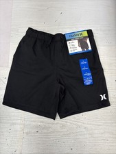 Hurley Boys Size L(10/12) Hybrid Short, Elastic Waistband Black AM30
