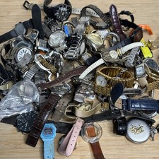 8 Lbs Broken Vintage WRIST WATCH Lot Quartz Mixed Bulk  Parts Only Junk Repair