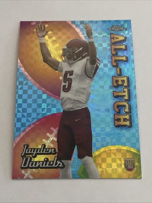 2024 Topps Chrome Jayden Daniels All-Etch X-Fractor RC #CAE-JD