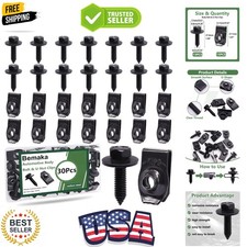 30Pcs Automotive Body Bolt  U-Nut Clips Kit, Multipurpose Fender Bolts Body ...